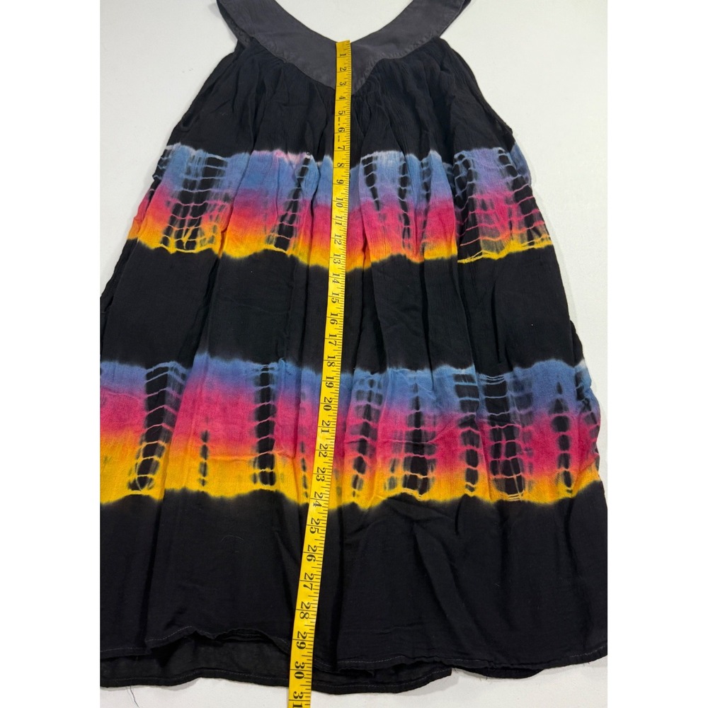 Belma Womens Dress Free Size Black Tie Dye Boho Hippie Beach Vacation - Picture 13 of 13